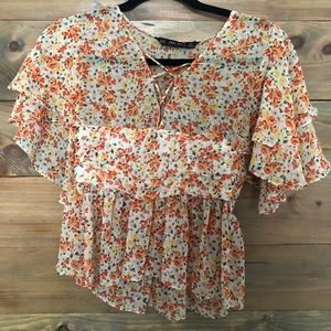 Zara Flowered Blouse
